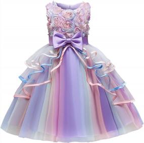 img 4 attached to Stylish NNJXD Flower Girl Dress For Kids' Special Occasions - Ruffles & Lace Party Wedding Dresses!