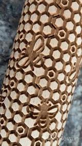 img 6 attached to Decorate Your Cookies With Precision: Honeycomb Embossed Wooden Rolling Pin With 3D Bee Pattern - Perfect Kitchen Tool And Gift For Christmas And Housewarming.
