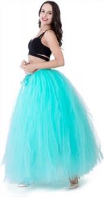 img 2 attached to Handmade Adult Puffy Tutu Tulle Skirt For Women 100 Cm Long Floor Length Wedding Party Skirts