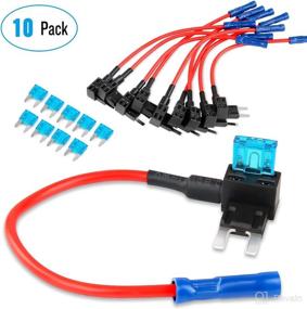 img 4 attached to 🚗 Nilight 12V Car Fuse Tap Adapter Mini Atm Apm Blade Fuse Holder-10 Pack with 2-Year Warranty