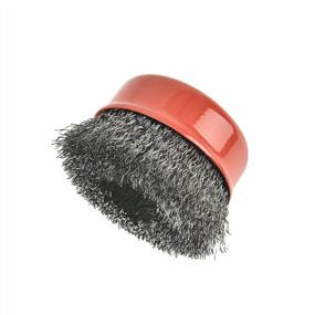 img 1 attached to 10-Pack Aain® A017T 3In Wire Wheel Brush Cup Set, 5/8-11 Threaded Arbor, Max RPM 12500 For Metal Rust Removal & Light Conditioning