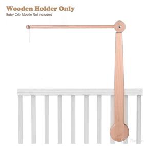 img 3 attached to Crib Mobile Holder, Adjustable Baby Mobile Arm 🌟 for Crib, 19-37 Inch, 100% Beech Wood, Sleek Scandinavian Design