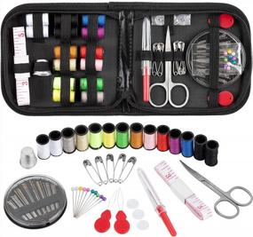 img 4 attached to Cosyland Sewing Kit 68-Piece Basic Supplies Set For Traveler, Starter, Beginner, Emergency & Everyday Use - DIY Sewing Organizer With Threads Needles Scissors Thimble Tape Measure Pins