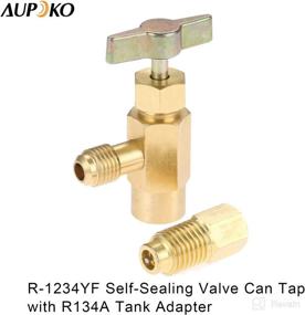 img 3 attached to 🥫 R1234YF Self-Sealing Can Tap with R134A Tank Adapter: All-in-One Refrigerant Can Bottle Tap Opener with Adapters