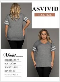 img 2 attached to Women'S Plus Size Summer Short Sleeve T-Shirt Casual Loose Crew Neck Tee Top