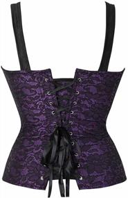 img 3 attached to Gothic Overbust Corset With Sexy Shoulder Straps For Women - Perfect Choice For A Bold Look