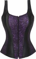 gothic overbust corset with sexy shoulder straps for women - perfect choice for a bold look logo