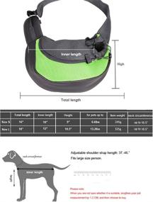 img 1 attached to 🐾 Soft Mesh Hands-Free Pet Sling Carrier - Head Out Bag for Dogs, Cats, Rabbits, Guinea Pigs - Single Shoulder Travel Pouch for Pets up to 6-12lbs