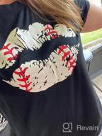 img 1 attached to Women'S Casual Baseball Tee Shirt With Play Ball Design - Letter Printed Softball Graphic Top For Optimal Style And Comfort review by Kristine Black