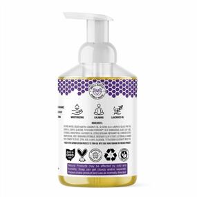 img 2 attached to Moisturizing All-Natural Lavender Foaming Hand Soap With Aloe & Honey - 2 Pack 16 Fl Oz Bottles, Made In USA