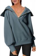 y2k trendy sweatshirts for girls: efan oversized half zip hoodie pullovers with quarter zip tops for fall fashion logo