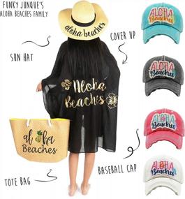 img 2 attached to Stylish Floppy Beach Hat Bundle For Women: Friends & Family Vacation Edition By Funky Junque