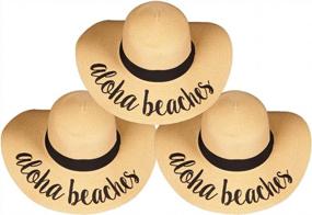 img 3 attached to Stylish Floppy Beach Hat Bundle For Women: Friends & Family Vacation Edition By Funky Junque