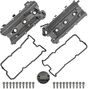 img 4 attached to 🧰 MITZONE Engine Valve Cover Set + Bolts + Oil Cap + Gaskets + Spark Plug Tube Seals + PCV Valve | Compatible with 2003-2008 Nissan 350Z Infiniti FX35 G35 M35 VQ35DE 3.5L | Part# 13264AM600 13264AM610