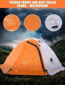 img 1 attached to 4-сезонная походная палатка AYAMAYA: двухместная, сверхлегкая и водонепроницаемая для любой погоды!