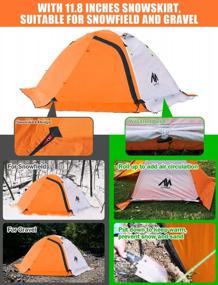 img 3 attached to 4-сезонная походная палатка AYAMAYA: двухместная, сверхлегкая и водонепроницаемая для любой погоды!
