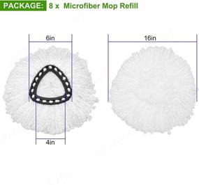 img 2 attached to 🧹 12-Pack Spin Mop Refill Heads - Premium Microfiber Replacement Heads for Spin Mop
