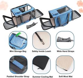 img 3 attached to 🐱 Petsoul Cat Carrier for Large and Medium Cats, Small Dogs | Pet Travel Carriers | Soft-Sided Puppy Carriers | Airline Approved