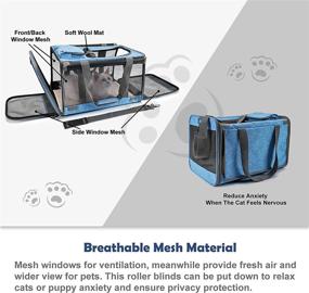 img 2 attached to 🐱 Petsoul Cat Carrier for Large and Medium Cats, Small Dogs | Pet Travel Carriers | Soft-Sided Puppy Carriers | Airline Approved