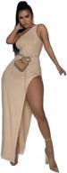 сексуальное платье макси с одним плечом, ребристым дизайном и высокой разрезом - идеальная пляжная одежда для женщин от xllais логотип
