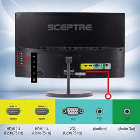img 2 attached to Sceptre Professional Monitor DiaplyPort Speakers 24", 1920X1080, 75Hz, Curved, Flicker-Free, Built-In Speakers, Tilt Adjustment, HD, HDMI