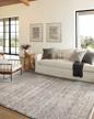 amber lewis and loloi alie collection ale-04 traditional area rug in sky and stone, measuring 7'-10" x 10' logo