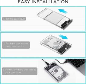 img 2 attached to EAGET 2,5-дюймовый внешний корпус жесткого диска USB C 3.1 для SATA III 6Gbps UASP прозрачного корпуса жесткого диска 7/9,5 мм SSD "без инструментов" - совместим с ПК, телевизором, PS4 и Xbox