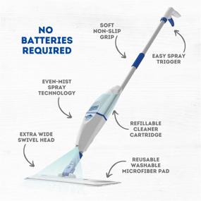 img 2 attached to 🧹 Easy-Cleaning Quick Shine Spray Mop Kit with 1 Mop Pad & 1 16oz Multi-Surface Floor Cleaner - Maneuvers Effortlessly under Furniture, No Batteries Needed - Refillable Cleaning Cartridge