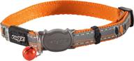 🐱 rogz reflective cat collar: adjustable, breakaway clip, removable bell - orange bird design логотип