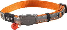 img 4 attached to 🐱 Rogz Reflective Cat Collar: Adjustable, Breakaway Clip, Removable Bell - Orange Bird Design