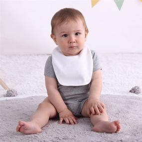 img 3 attached to 👶 Newborn Baby Bibs with Snaps - Waterproof Terry Cloth for Teething, Drooling & Messy Eating - Perfect for Boys and Girls