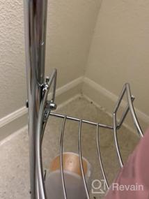 img 8 attached to Under-The-Sink Bathroom Quality Pedestal Storage Rack With 2 Shelves & Hand Towel Bar, Chrome Plated