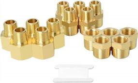 img 4 attached to 6PCS Brass Pipe Fitting Hex Bushing Reducer Adapter 1/8 Inch NPT X 1/4 Inch NPT - GASHER