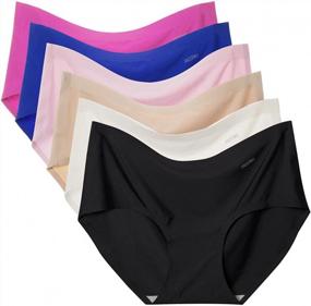 img 4 attached to ANZERMIX Women'S 6 Pack Seamless Breathable Mid-Rise Brief Panties