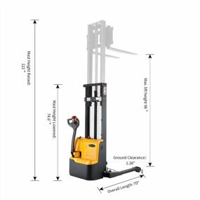 img 2 attached to APOLLOLIFT Electric Pallet Forklift Lift Stacker 2640Lbs Load Capacity 98Inch Lifting Height