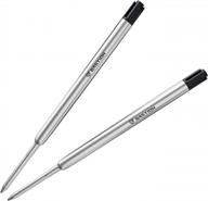 upgrade your writing experience with bastion pen refill ballpoint black - 2pc set for bolt action pens logo