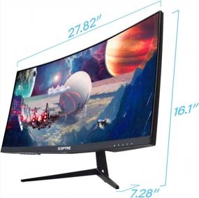 img 3 attached to 🎮 Sceptre C305B-200UN1 30-Inch Curved Gaming Monitor with 2560X1080P Resolution, 200Hz Refresh Rate, Tilt Adjustment, Flicker-Free Technology, High Dynamic Range, Built-In Speakers, and HD Display