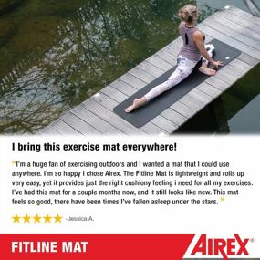 img 2 attached to Premium Fitness Mat For Yoga, PT, Rehab, Balance, Pilates, Aerobics - AIREX Fitline
