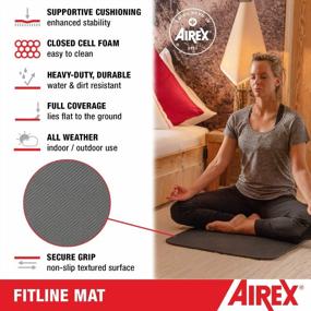 img 4 attached to Фитнес-коврик премиум-класса для йоги, физкультуры, реабилитации, баланса, пилатеса, аэробики - AIREX Fitline