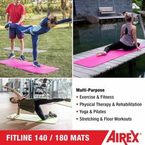 img 3 attached to Фитнес-коврик премиум-класса для йоги, физкультуры, реабилитации, баланса, пилатеса, аэробики - AIREX Fitline