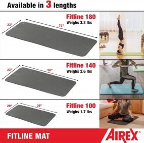 img 1 attached to Premium Fitness Mat For Yoga, PT, Rehab, Balance, Pilates, Aerobics - AIREX Fitline