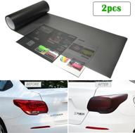 🚗 enhance vehicle aesthetics with 1797 car light tint film: frosted taillight, turn signal, headlight, and fog light tinted vinyl sticker - 2pcs; self adhesive, shiny chameleon accessories logo