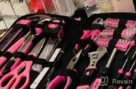 img 1 attached to 🛠️ Pink DEKO Tool Set: 110-Piece Household Kit for DIY Projects & Home Maintenance – Portable with Carrying Pouch, Ideal for Ladies review by Casey Mann