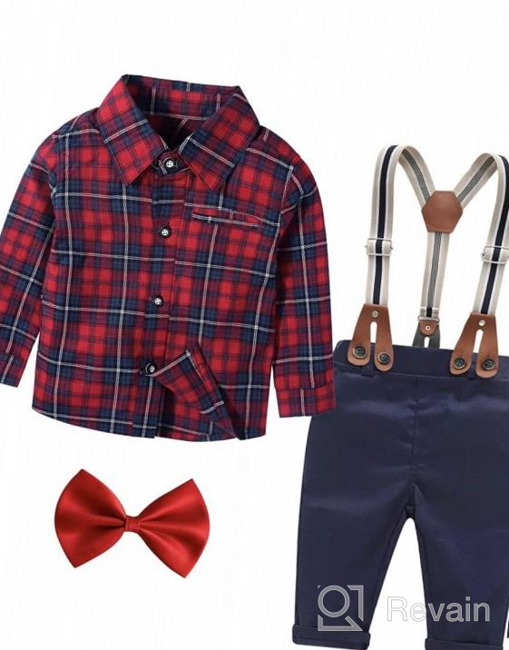 img 1 attached to 👶 Boys' Clothing Sets with Suspender Outfits for Toddler Infants review by Doug Hammett
