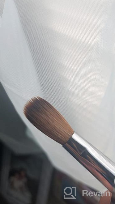 img 1 attached to PANA Pure Kolinsky Hair Acrylic Nail Brush - Oval Crimped Teal Wood Handle (Size 12) review by Nick Esquibel