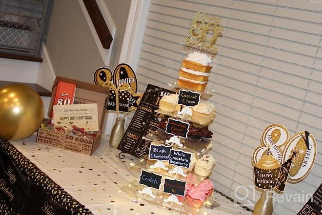 img 1 attached to 🎂 Jusalpha 4 Tier Square Cupcake Stand Serving Tray Acrylic Cupcake Tower - Perfect for Enhancing Weddings and Birthday Parties, Candy Bar Decoration (Warm Power Charge: Battery) review by Luis Estrella