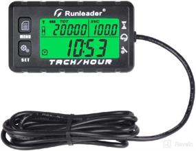 img 4 attached to Foundown Inductive Tachometer Gauge Hour Meter Engine Tachometer Maintenance Reminder Digital Tacho Hour Meters For Boat Lawn Mower Generator Marine ATV Motorcycle (Black)