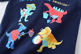 img 1 attached to UnionKK Toddler Cartoon T Shirt Dinosaur Boys' Clothing : Tops, Tees & Shirts
