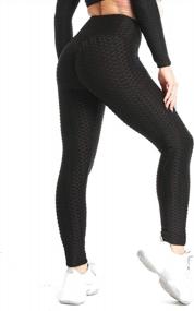 img 2 attached to SEASUM High Waist Yoga Pants With Tummy Control, Butt Lift And Slimming Effect - Perfect Leggings For Workout, Running And Fitness