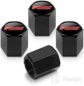 img 1 attached to 🔧 Upgrade Your Camaro RS with Model US 1 Set Black Tire Stem Valve Caps